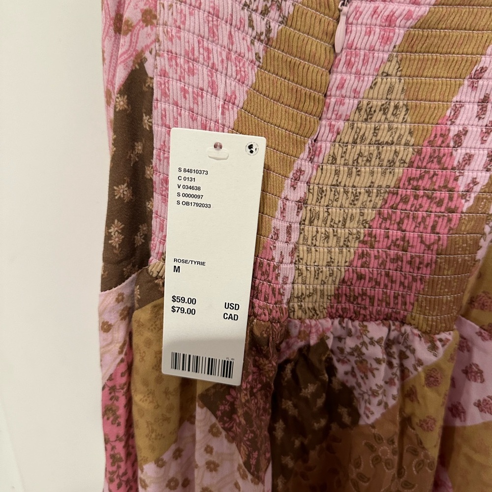 Urban Outfitters Pink & Brown Patchwork Romper - Picture 3 of 3